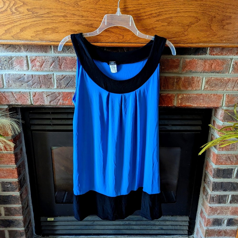 Dynamite brand blue sleeveless tunic blouse plus size 2x